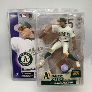 Vintage Oakland A's Barry Zito Pitcher MLB Action Figure McFarlane SEALED!